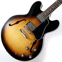 ES-335モデル！！セミアコの代名詞こと、ギブソンES-335の最新モデルが入荷致しました。杢が入ったフィギュアードモデルとは異なり、プレーン・メイプルをボディーに採用し仕上られたこちらのモデル！ネックにはマホガニー、指板はローズウッドを採用。ペグにはヴィンテージデラックス、ブリッジはABR-1、テイルピースはアルミ製を採用しております。サウンドの要であるピックアップには新しく開発された「Calibrated T-Type」ハムバッカーッカーを搭載。箱モノ独特の奥行きのある艶やかなクリーントーンは勿論、歪ませた際にもしっかりと芯の残るサウンドはジャンルを選ばずオールマイティに活躍してくれるます！箱モノの代名詞といっても過言ではないES-335！今も昔も多くのプレイヤーから愛される名器を是非お試し下さいませ！※掲載の画像はサンプルになります。製品の特性上、杢目・色合いは1本1本異なりますのであらかじめご了承ください。＜SPEC＞BODY…3-ply Maple/Poplar/Maple Top， Back， & RimsNECK…Mahogany / Rounded CFINGERBOARD…Rosewood / 22FHARDWARE…NickelBRIDGE…ABR-1 & Aluminum StopbarMACHINEHEAD…Vintage Deluxe w/ Keystone ButtonsPICKUP…Calibrated T-Type， Rhythm (R) & Calibrated T-Type， Lead (T)CONTROL…2Volume-2Tone-3way Toggle SW (Hand-wired with Orange Drop Capacitors)■専用ハードケース付属イケベカテゴリ_ギター_エレキギター_Gibson_ES Models | Full Acoustic Models_新品 JAN:4580568413574 登録日:2021/05/30 エレキギター ギブソン イーエス