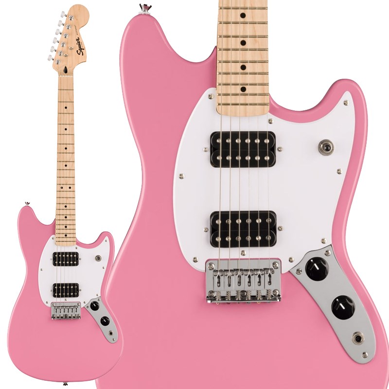 あす楽 Squier by Fender Squier Sonic Mustang HH (Flash Pink/Maple Fingerboard)