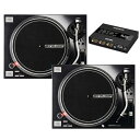 ★【数量限定】Reloopターンテーブルを2台購入でSerato DJ DVS用インターフェース「FLUX」プレゼント！！★※台数限定につき、予告なくキャンペーンが終了する場合がございます。あらかじめご了承下さい。Reloopブランドのターンテーブルを2台購入でSerato DJ DVS用インターフェース「FLUX（売価：69，900円（税込））」をプレゼント！！PCとこのFLUXがあれば、従来のDJミキサーでDJアプリSerato DJ Proを使用したプロフェッショナルなデジタル・ヴァイナル・システム（DVS）でDJを行う事が可能となります！■セット内容・ターンテーブル：Reloop RP-7000MK2 × 2台・インターフェース：Reloop FLUX【ご注意】※商品画像のカートリッジ（レコード針）は別売りとなります。RP-7000MK2本体にカートリッジ、ヘッドシェル、ダストカバーは付属しておりません。また、こちらのセットにはコントロールヴァイナルは付属しておりません。DVSを行うには別途コントロールヴァイナルが必要となりますのでご注意ください。---【Reloop RP-7000MK2の製品特徴】RP-7000MK2はプロフェッショナルDJとナイトクラブなど、「本物」のターンテーブルを求めている全ての人に向けて作られたターンテーブルです。ハイトルク・モーターと重量設計かつ堅牢な筐体、ディープ・ブラック仕上げとなっており、DJ用としてふさわしい風格のモデルとなっています。RP-7000MK2本体は非常に堅牢な完成度を誇るターンテーブルなっておりますので、アナログレコードを使用するDJの方はもちろん、PCと組み合わせたDVSシステムの使用やクラブなどの現場に設置するターンテーブルとしてもおすすめです。※商品画像のカートリッジは別売りとなります。本体にカートリッジ、ヘッドシェル、ダストカバーは付属しておりません。■アッパートルク・ターンテーブル正確な回転と速度を保つ、クォーツ制御のダイレクト・ドライブで、プロフェッショナルな現場をサポート。■堅牢設計前モデルよりも重量設計で安定性を向上。ラバー素材と金属素材を独自の設計で組み合わせることで、ハウジングを強化。インクラブ現場の低音域からの振動にも充分に耐えうる設計。見た目も重視なディープ・ブラック仕上げ。■バランスの取れたトーンアーム機構油圧式のリフト、アンチスケーティング機構を備えたスタティック型S字トーンアーム。新たに開発されたトーンアームベースでトラッキング角度調整も可能になりました。■多彩なDJミックスを演出リバースボタンと2つのスタート／ストップボタンがDJプレイの幅を広げるでしょう。スタートストップボタンはわずか0.2から0.6秒で最高速度に達します。■高解像度ピッチコントロール3つのピッチ範囲（±8％、±16％、±50％）と高解像度のデジタルフェーダーでビートマッチングを向上。Quarz Lockで0%に瞬時変更することも可能。■高品質な接続部とプリアンプPHONO/LINE切替が可能なプリアンプを搭載。RCA接続端子には、金メッキを採用。そして、新たに搭載されたアース端子で、クラブ環境での保護に役立ちます。出力端子：PHONO/LINE出力 x 2、GND x 1電源：AC 100V、50/60Hz消費電力量：13Wサイズ：458 x 144.6 x 354mm (W.H.D)重量：11.7 kgカラー：ブラック内容物：本体、日本語マニュアル、スリップマット、オーディオケーブル（アース付き）、スタイラスライト、電源ケーブル※ターンテーブルの製造工程で本体やアーム部分などに細かなキズが残る場合がございます。外見上の問題は「商品の仕様」とご容赦願います。「使用上問題」のあるもの、のみ初期不良品とさせて頂きます。【Reloop FLUXの製品特徴】Reloop Fluxは、Serato DJ ProをターンテーブルやCDJ、その他のメディアプレーヤーで使用するための次世代USB-Cインターフェースです。「優れたオーディオ品質」「洗練された操作コンセプト」「クラブ対応のデザイン」を誇り、従来のミキサーをプロフェッショナルなデジタル・ヴァイナル・システム（DVS）に変身させることができます。※こちらのReloop FLUXにはSerato Control VinylなどのDVS用コントロールレコードやコントロールCDは付属いたしません。DVSコントロールを行う場合は別途必要となりますため、あらかじめご了承ください。◎最大限の柔軟性3系統のステレオ入力により、DJの自由度を極限まで高めています。ターンテーブルやCDJなどを自由に組み合わせて使用することができ、設定はDIPスイッチで行うため、明かりの少ないクラブ現場での誤操作を防ぎます。インターフェースには、Serato DJ Proの内蔵サンプラーに接続できるAUX出力を含む、3系統のステレオ出力。金メッキを施した耐腐食性の高いRCAジャックを採用し、高品質なオーディオ伝送を実現しています。◎フルコントロールFluxは、すべての入出力にシグナルフローLEDとThruステータスインジケーターを搭載し、ルーティングの状況をひと目で確認することができます。インターフェース上部の接続ステータス（ハブ、PD、DC）LEDインジケーターは、電源供給の状態や外部デバイスの接続情報を視覚的に提供します。また、インターフェース上部のDirect Thruボタンにより、ソフトウェアを操作することなく、Thruモードのオン・オフを素早く簡単に切り替えることができます。◎USBハブ内蔵Fluxには、MIDIコントローラーやその他のUSBアクセサリーを接続するための2ポートのUSB-Aハブが内蔵されています。接続の選択肢が広がるだけでなく、ノートパソコンがなくてもセットアップを維持できるため、クラブ環境での潜在的な接続トラブルを減らすことができます。◎24 bit / 96 kHzのスタジオクオリティFluxは、24 bit / 96 kHz、高品位デジタル / アナログコンバーター、超低レイテンシーにより、スタジオクオリティの高音質を提供します。音楽制作用のオーディオインターフェース（※ Windows版の専用ASIOドライバーを提供）としても使用できる、優れたDVSインターフェースです。◎バスパワー駆動Fluxはコンピューターからの電源供給（バスパワー）で駆動するため、オーディオケーブルや電源ケーブルの配線が最小限で済みます。また、USB-C DC入力を通じて外部電源から給電することができ、ターンテーブルやCDJを、コンピューターが接続されていない状態でもThruモードで使用することができます。Fluxの2つ目のUSB-Cポートは、MacBookなど他のUSB-Cデバイス（最大60W）のPower Deliveryに対応しています。◎プラグ＆プレイでSerato DJ Proに対応Fluxには、Serato DJ ProとSerato DVSのライセンスが含まれ、接続するだけですべての機能が使用可能になり、最新のデジタル・ヴァイナル・システム（DVS）をすぐに使いこなすことができるようになります。追加のライセンスは必要ありません。■製品仕様USBバスパワー対応USBオーディオインターフェース（24 bit/44.1 kHz、48 kHz、88.2 kHz、96 kHz）USB 2.0 high-speed（480 Mbit/s）クラスコンプライアントUSB Power Delivery Protocol 3.0サイズ（W x D x H）：160 x 120 x 34 mm質量：0.85 kg同梱品：User Manual（英文）、1x USB type C/Cケーブル、1x USB type C/Aケーブル、2x RCAケーブル、取扱説明書、製品保証書※店頭、または通信販売にて売却後、敏速な削除は心掛けておりますが、web上から削除をする際どうしてもタイムラグが発生してしまいます。万が一商品が売切れてしまう場合もございますので予めご了承ください。イケベカテゴリ_DJ機器_ターンテーブル_reloop_新品 JAN:4534217610180 登録日:2023/12/22 ターンテーブル レコードプレイヤー レコードプレーヤー リループ