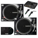 ★【数量限定】Reloopターンテーブルを2台購入でSerato DJ DVS用インターフェース「FLUX」プレゼント！！★※台数限定につき、予告なくキャンペーンが終了する場合がございます。あらかじめご了承下さい。Reloopブランドのターンテーブルを2台購入でSerato DJ DVS用インターフェース「FLUX（売価：69，900円（税込））」をプレゼント！！PCとこのFLUXがあれば、従来のDJミキサーでDJアプリSerato DJ Proを使用したプロフェッショナルなデジタル・ヴァイナル・システム（DVS）でDJを行う事が可能となります！■セット内容・ターンテーブル：Reloop RP-7000MK2 × 2台・インターフェース：Reloop FLUX・カートリッジ：Ortofon Concorde MKII Twin Mix (カートリッジ2個セット)・コントロールヴァイナル：serato 12 Serato Control Vinyl (2枚組)【ご注意】※こちらのセットはOrtofon Concorde MKII Twin Mixを付属させております。RP-7000MK2本体箱内にカートリッジ、ヘッドシェル、ダストカバーは付属しておりません。また、セット品のコントロールヴァイナルは基本的に黒をお付けしますが、在庫状況によってはお届けするヴァイナルカラーが別色となる場合もございます。その場合お色の選択は承っておりませんため、あらかじめご了承ください。---【Reloop RP-7000MK2の製品特徴】RP-7000MK2はプロフェッショナルDJとナイトクラブなど、「本物」のターンテーブルを求めている全ての人に向けて作られたターンテーブルです。ハイトルク・モーターと重量設計かつ堅牢な筐体、ディープ・ブラック仕上げとなっており、DJ用としてふさわしい風格のモデルとなっています。RP-7000MK2本体は非常に堅牢な完成度を誇るターンテーブルなっておりますので、アナログレコードを使用するDJの方はもちろん、PCと組み合わせたDVSシステムの使用やクラブなどの現場に設置するターンテーブルとしてもおすすめです。※商品画像のカートリッジは別売りとなります。本体にカートリッジ、ヘッドシェル、ダストカバーは付属しておりません。■アッパートルク・ターンテーブル正確な回転と速度を保つ、クォーツ制御のダイレクト・ドライブで、プロフェッショナルな現場をサポート。■堅牢設計前モデルよりも重量設計で安定性を向上。ラバー素材と金属素材を独自の設計で組み合わせることで、ハウジングを強化。インクラブ現場の低音域からの振動にも充分に耐えうる設計。見た目も重視なディープ・ブラック仕上げ。■バランスの取れたトーンアーム機構油圧式のリフト、アンチスケーティング機構を備えたスタティック型S字トーンアーム。新たに開発されたトーンアームベースでトラッキング角度調整も可能になりました。■多彩なDJミックスを演出リバースボタンと2つのスタート／ストップボタンがDJプレイの幅を広げるでしょう。スタートストップボタンはわずか0.2から0.6秒で最高速度に達します。■高解像度ピッチコントロール3つのピッチ範囲（±8％、±16％、±50％）と高解像度のデジタルフェーダーでビートマッチングを向上。Quarz Lockで0%に瞬時変更することも可能。■高品質な接続部とプリアンプPHONO/LINE切替が可能なプリアンプを搭載。RCA接続端子には、金メッキを採用。そして、新たに搭載されたアース端子で、クラブ環境での保護に役立ちます。出力端子：PHONO/LINE出力 x 2、GND x 1電源：AC 100V、50/60Hz消費電力量：13Wサイズ：458 x 144.6 x 354mm (W.H.D)重量：11.7 kgカラー：ブラック内容物：本体、日本語マニュアル、スリップマット、オーディオケーブル（アース付き）、スタイラスライト、電源ケーブル※ターンテーブルの製造工程で本体やアーム部分などに細かなキズが残る場合がございます。外見上の問題は「商品の仕様」とご容赦願います。「使用上問題」のあるもの、のみ初期不良品とさせて頂きます。【Reloop FLUXの製品特徴】Reloop Fluxは、Serato DJ ProをターンテーブルやCDJ、その他のメディアプレーヤーで使用するための次世代USB-Cインターフェースです。「優れたオーディオ品質」「洗練された操作コンセプト」「クラブ対応のデザイン」を誇り、従来のミキサーをプロフェッショナルなデジタル・ヴァイナル・システム（DVS）に変身させることができます。※こちらのReloop FLUXにはSerato Control VinylなどのDVS用コントロールレコードやコントロールCDは付属いたしません。DVSコントロールを行う場合は別途必要となりますため、あらかじめご了承ください。◎最大限の柔軟性3系統のステレオ入力により、DJの自由度を極限まで高めています。ターンテーブルやCDJなどを自由に組み合わせて使用することができ、設定はDIPスイッチで行うため、明かりの少ないクラブ現場での誤操作を防ぎます。インターフェースには、Serato DJ Proの内蔵サンプラーに接続できるAUX出力を含む、3系統のステレオ出力。金メッキを施した耐腐食性の高いRCAジャックを採用し、高品質なオーディオ伝送を実現しています。◎フルコントロールFluxは、すべての入出力にシグナルフローLEDとThruステータスインジケーターを搭載し、ルーティングの状況をひと目で確認することができます。インターフェース上部の接続ステータス（ハブ、PD、DC）LEDインジケーターは、電源供給の状態や外部デバイスの接続情報を視覚的に提供します。また、インターフェース上部のDirect Thruボタンにより、ソフトウェアを操作することなく、Thruモードのオン・オフを素早く簡単に切り替えることができます。◎USBハブ内蔵Fluxには、MIDIコントローラーやその他のUSBアクセサリーを接続するための2ポートのUSB-Aハブが内蔵されています。接続の選択肢が広がるだけでなく、ノートパソコンがなくてもセットアップを維持できるため、クラブ環境での潜在的な接続トラブルを減らすことができます。◎24 bit / 96 kHzのスタジオクオリティFluxは、24 bit / 96 kHz、高品位デジタル / アナログコンバーター、超低レイテンシーにより、スタジオクオリティの高音質を提供します。音楽制作用のオーディオインターフェース（※ Windows版の専用ASIOドライバーを提供）としても使用できる、優れたDVSインターフェースです。◎バスパワー駆動Fluxはコンピューターからの電源供給（バスパワー）で駆動するため、オーディオケーブルや電源ケーブルの配線が最小限で済みます。また、USB-C DC入力を通じて外部電源から給電することができ、ターンテーブルやCDJを、コンピューターが接続されていない状態でもThruモードで使用することができます。Fluxの2つ目のUSB-Cポートは、MacBookなど他のUSB-Cデバイス（最大60W）のPower Deliveryに対応しています。◎プラグ＆プレイでSerato DJ Proに対応Fluxには、Serato DJ ProとSerato DVSのライセンスが含まれ、接続するだけですべての機能が使用可能になり、最新のデジタル・ヴァイナル・システム（DVS）をすぐに使いこなすことができるようになります。追加のライセンスは必要ありません。■製品仕様USBバスパワー対応USBオーディオインターフェース（24 bit/44.1 kHz、48 kHz、88.2 kHz、96 kHz）USB 2.0 high-speed（480 Mbit/s）クラスコンプライアントUSB Power Delivery Protocol 3.0サイズ（W x D x H）：160 x 120 x 34 mm質量：0.85 kg同梱品：User Manual（英文）、1x USB type C/Cケーブル、1x USB type C/Aケーブル、2x RCAケーブル、取扱説明書、製品保証書【ortofon CONCORDE MIXの製品特徴】CONCORDE MIXはスクラッチやバックキューイングの耐久性を兼ね備え、幅広い用途に対応したモデルです。高品位な円錐形の針先に堅牢なカンチレバーはDJカートリッジに求められる性能を果たしており、十分な出力と高品位な音質はいかなるジャンルの音楽も再生することが出来ます。●出力電圧：6mV●チャンネルセパレーション：20dB(@1kHz)●周波数帯域 (-3dB時)：20〜20，000Hz●スタイラス：Spherical●適性針圧：3g●自重：18.5g【serato 12 Serato Control Vinyl製品特徴】・Serato DJ Pro用コントロールトーンを両面に収録Side A - 10min with Vinyl Scroll / Side B - 15min・トーン溝はバージョン2.5を採用 (旧バージョンよりもピックアップと寿命がUP)・シンプルなレーベルデザイン・2枚1セット【Serato Control Vinyl (セラート コントロールバイナル / コントロールレコード)とは？】デジタルDJシステム Serato DJ Proを動かす為の信号(Serato Control Tone)が記録されている専用レコードです。この信号自体はリスニング用ではございません。■ご注意※Serato Control Vinylはあくまでレコードです。レコードの性質をご理解の上ご使用ください。・掲載画像はイメージ画像となっています。・パッケージおよびレーベルのデザイン、技術仕様は予告無く変更となる場合がございます。・生産ロットにより、カラーの色味や透過率(透過又は不透過など）、模様の仕様が予告無く変更となっている場合がございます。品質には問題ございませんので安心してお使いください。(新品を開封しての色味確認や透過率の指定などはお受けすることができません。)・正しい平置き方法もしくは真っ直ぐに立てた状態で保管してください。斜めに立てかける等は盤反りの原因となります。・高温を避けてください。変形の原因となります。・製造行程上発生する事象としてマーブル状に他カラーが混入している場合があります。レコードの特性としてご理解ください。・輸入レコードのため入荷時点で商品（ジャケット・外装ビニール・内袋など含む）に傷・折れ・擦れ・凹み・破れ・汚れ・角潰れ・再生に影響のない盤面の傷・汚れ・イメージ違い・個体差などが見られる場合がございます。※メーカーの指示があった場合を除き、盤反りや変形による返品・交換はお受け致しかねます。また商品デザイン、色や透過率がイメージしているものと違った、他カラー混入、ジャケットダメージについては不良品扱いでの返品・交換はお受け致しかねます。---※店頭、または通信販売にて売却後、敏速な削除は心掛けておりますが、web上から削除をする際どうしてもタイムラグが発生してしまいます。万が一商品が売切れてしまう場合もございますので予めご了承ください。イケベカテゴリ_DJ機器_ターンテーブル_reloop_新品 JAN:4534217610180 登録日:2023/12/22 ターンテーブル レコードプレイヤー レコードプレーヤー リループ