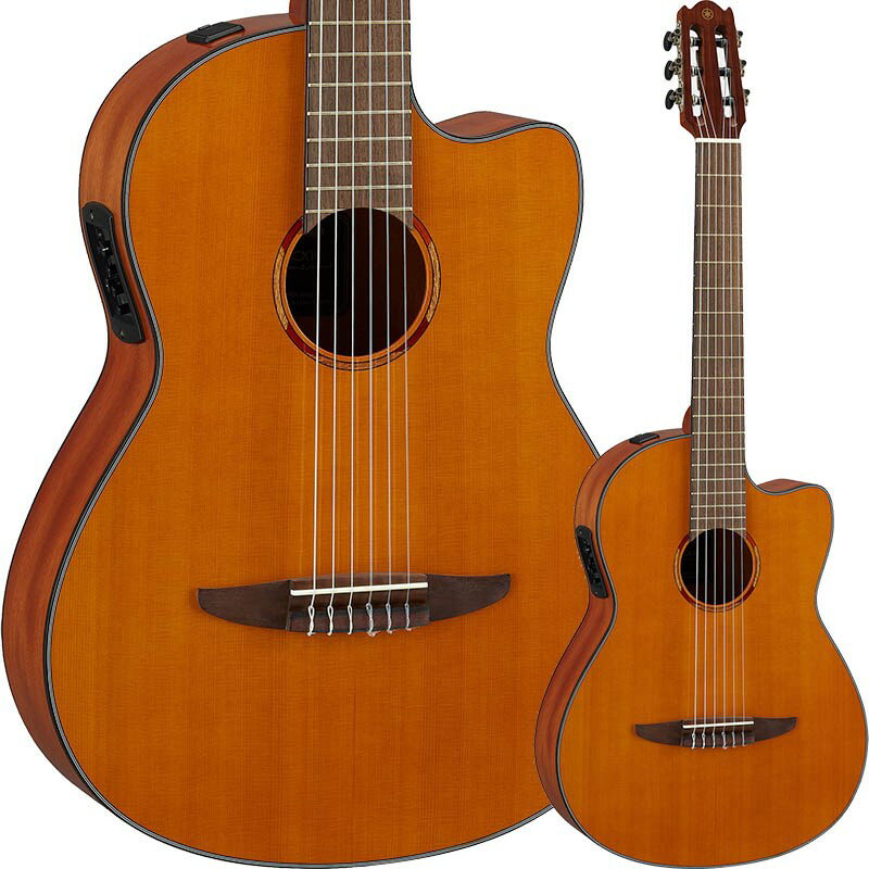New NX Series Electric Nylon Strings GuitarNXシリーズは、ナイロン弦ギターの特長となる柔らかく暖かみのある音色を、ありのままにラインアウトできることを目ざし誕生しました。現代的なボディスタイルと独自のピックアップシステムを備え、スチール弦アコースティックギタープレイヤーやエレキギタープレイヤーにも演奏しやすい設計になっています。優しくナチュラルなサウンドを、よりカジュアルに。Style洗練されたシングルカッタウェイを施した「NCX」「NTX」2種類のボディ形状に加え、材の違い、多彩なカラーバリエーションを揃えた豊富なモデルラインアップ。プレイスタイルや好みにあわせたモデル選択を可能にし、ラテンミュージックや、ジャズ、ポップス、他、幅広いジャンルの音楽で本格的な演奏が楽しめます。Bracing最新の音響解析シミュレーション技術を活かし試作と改良を重ね、新たなブレイシングデザインを採用。クラシックギター製作で培った経験や知識を活かした「NCX」，「NTX」それぞれの胴型に最適なブレイシングにより、ギター本体の耐久性を損なうことなく生鳴りを向上させました。※製品の特性上、杢目・色合いは1本1本異なります。NCX1C本格的なクラシックギターのスタイルと優れた演奏性を融合。表板に米杉単板を採用し、明るく暖かみのあるサウンドが魅力。幅広い音楽ジャンル・演奏スタイルに対応し、ナイロン弦サウンドの魅力をよりカジュアルに感じさせるベーシックモデル。・伝統的なクラシックギタースタイルを備えつつ、モダンなデザイン・ボディの鳴りをナチュラルに表現するアンダーサドル型ピックアップ搭載・表板は米杉単板を採用・側裏板はナトーまたはオクメを採用ソフトケース付属イケベカテゴリ_アコースティック／エレアコギター_エレクトリックアコースティックギター_YAMAHA_NX SERIES_新品 JAN:4957812657624 登録日:2020/02/26 エレアコ ヤマハ やまは
