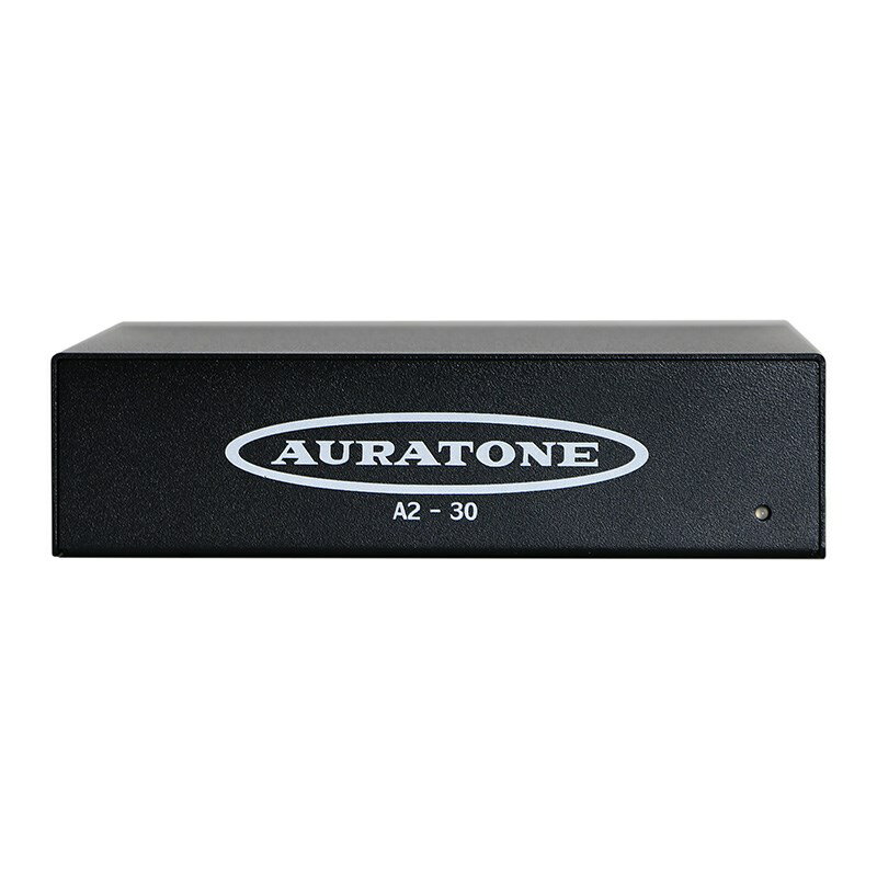 ★5C Super Sound Cubeに最適なBettermaker社設計の専用パワーアンプAURATONE「A2-30」は、5C Super Sound Cube リファレンス・モニタースピーカーのために設計された専用パワーアンプです。アンプの回路設計は気鋭のプロオーディオブランドBettermaker社が担当。5Cスピーカーの実力を100%引き出すために数年をかけて完璧にチューニングされました。A2-30パワーアンプは、2台の8Ωスピーカーをそれぞれ30Wで駆動できます。業務スタジオでシンプルに設置ができるよう、電源スイッチ、ステータスLED、そしてプログレードのI/Oのみを装備しています。またA2-30は5Cスピーカーと同じくコンパクトにデザインされており、メーターブリッジやデスクトップに置くことができます。さらに付属のラックマウントキットを使用すればEIA 1Uに収納が可能です。Bettermakerのサウンドデザインでは、5Cスピーカーがミックス確認用の役割をプロフェッショナルに果たせるよう「真のニュートラル・アンプ」を目指したチューニングが行われています。1958年の発売以来、一貫して同じコンセプトで製品を生産している5C Super Sound Cubeに最適なサウンドを提供できる専用アンプです。■AURATONE A2-30 スペック◎THD+N @ 1kHz 1W/8 ohms (both channels driven) ：0.03%◎THD+N @ 1kHz 30W/8 ohms (both channels driven)：0.05%◎Power @ 1kHz 1% THD+N (both channels driven)：23W + 23W @ 8 ohms◎Voltage Gain：20dB◎Crosstalk：@ 1kHz +4dBu ＜70dBu◎Input Sensitivity：1.228Vrms (+4dBu)◎Frequency Response：(+/- 0.4dBu) 20 - 20kHz◎Signal-to-Noise Ratio：＞100dB◎Controls：AC power switch on back◎LED Indicators：Power (green) on front◎Power：100 - 230VAC◎Power Consumption @ Idle (120VAC)：6.4W◎Fuse (100-120VAC)：T1.6 A 5x20mm◎Input Connectors：(balanced) XLR-F Pin 2 Hot◎Output Connectors：5-Way Gold Binding Posts◎Dimensions (H x W x D)：45mm x 170mm x 180mm◎Weight：1.25kgイケベカテゴリ_レコーディング＆PA機器_レコーディング用モニタースピーカー_AURATONE_新品 JAN:4560482827886 登録日:2020/02/12 モニタースピーカー スタジオモニター