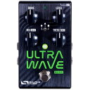 ULTRAWAVE BASSは、入力信号を複数の周波数帯域に分割し個別にエフェクトを設定する マルチバンド処理 というシンセサイザー的手法を中核として、単なるドライブ/トレモロペダルに留まらず、エンベロープやLFO、ステレオ入出力による複数のルーティングオプションを組み合わせることで、エフェクトの限界領域をはるかに超えたULTRAサウンドを生み出します。・マルチバンド処理：ULTRAWAVEは37タイプのバンドスプリットオプションにより、入力信号を最大10の周波数帯域に分割可能です。入力信号を複数の周波数帯域に分割し、各周波数帯域のゲインとレベルを個別に設定することで、リッチでシンセサイザーライクなユニークサウンドをクリエイトすることができます。10バンドの他に2、3、4、8バンドがあり、それぞれ異なるバンドスプリットオプションが用意されているため、様々な楽器の周波数帯にマッチング可能。また、周波数を分割しなければ従来型ディストーションやファズとして機能します。・コンプレッサー/エキスパンダー：コンプレッサーは、Input Gain、Threshold、Ratio、Attack、Release、OutputGainを、エディター上のグラフィックモニターで確認しながら微調整することができます。デュアルチャンネル機能によって特定の周波数帯域を個別に圧縮でき、ディストーションブロックの前後いずれかに配置することができます。・ディストーションタイプ：トラディショナルなディストーションタイプから、SOURCE AUDIOのチーフエンジニア、Bob Chidrawが考案した無限の可能性を秘めたFoldbackディストーションまで、44種類のディストーションタイプがライブラリー化されてます。・マルチバンドトレモロ：各バンドに個別のディストーションを設定できるだけでなく、ULTRAWAVEは各バンドに個別のトレモロ効果を設定することが可能です。全バンドのトレモロ効果は同じマスターLFOでコントロールされますが、各バンドの位相（スタートポイント）は個別に設定できます。設定パターンはプルダウンメニューであらかじめ設定されたプリセットから選択できます。・LFO：マルチバンドトレモロをコントロールするLFOは、Sine（正弦波）とユーザーが自由に設定できるAttack/Release波形から選択することができます（Single Tremoloは Sineのみです）。LFOの波形は Attack、Release、Shape、On Time の相互作用によりダイナミックに変化します（Sine を選択した場合、 Attack、Release、Shape、On Time は機能しません）。・EQ：モーフィングに対応した8バンドEQとローパス/ハイパスフィルターです。ULTRAWAVEの最終的なトーンシェイプを調整し、チャンネル、プリセットごとにオン/オフの設定をすることができます。・モーフィング：ディストーションブロックとグラフィックEQで2パターンの設定をして、それらをシームレスに切替えるユニークな機能です。切替えにはLFO、エンベロープ、外部機器（エクスプレッションペダルなど）を使用します。・エンベロープ：感度と反応速度のシンプルな2コントロールエンベロープでモーフィングをコントロールします。・ステレオインプット/アウトプット：全く異なるプリセットを作成し、シリーズ/パラレルでのルーティングや、別々のアウトプットから出力させることが可能です。ステレオオプションはマルチバンドトレモロにも適用されます。チャンネル1/2同期オプションもしくはフェイズオフセットコントロールを使用して、ステレオピンポンやトレモロエフェクトを作成します。電源 : 9VDCセンターマイナス / 2.1mm寸法 / 重量 : 11.4cm(縦) x 7cm(幅) x 5.1cm(高さ/ノブ含む) / 280g付属品 : 9VDCアダプター（300mAセンターマイナス）1/8″-1/4″ TRSケーブルUSBケーブル（USB A - USB Mini B）イケベカテゴリ_エフェクター_コンパクトエフェクター_SOURCE AUDIO_新品 JAN:4571220045424 登録日:2023/10/24 エフェクター コンパクトエフェクター ストンプボックス ソースオーディオ