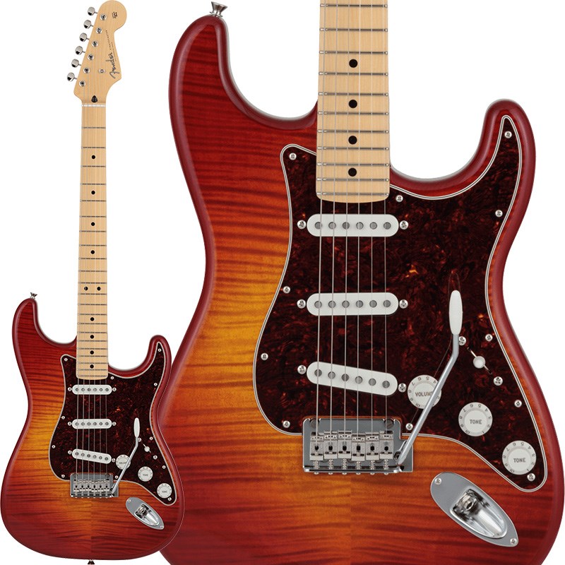 Fender Made in Japan 2024 Collection Hybrid II Stratocaster FMT (Flame Sunset Orange Transparent/Maple)