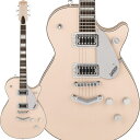 新品チョイキズ特価品！！G5220に限定カラー登場！GRETSCH Electromatic CollectionBroad'TronPUを搭載し、本物のJetギターの要素を備えた、全く新しいG5220 Electromatic Jet BT Single-Cut with V-Stoptailは、このPUによって、クラシックなJetらしい透明度を備えた、力強い音を実現します。チェンバード構造のマホガニーボディは、Electromatic Jet BTの心臓ともいえる重要な部分です。このメイプルトップのマホガニーボディは、リッチで存在感のある中音域を生み出し、より豊な低音域ときらびやかな高音域を強調します。メイプルトップ採用のチェンバード・マホガニーボディにマウントされた、全く新しいBlack Top Broad'Tron PUのペアは、ファットでアグレッシブなオーバードライブを生み出し、同時に最も原始的なクリーントーンにも適した、驚異的な音色のバランスを実現しています。多彩なコントロールを備えるElectromatic Jet BTには、完全な音色調整を可能にする重要な機能が搭載されています。2PU個別のボリュームコントロール、マスタートーン、トレブルブリード回路搭載のマスターボリュームを組み合わせることで、PUとトーンの設定を直感的かつ、より広範囲に調整できます。※画像はサンプルです。製品の特性上、杢目、色合いは一本一本異なります。SPECFingerboard: LaurelRadius: 12 (305 mm)Neck: MahoganyShape: Thin UFrets: 22NUT: Synthetic BoneWeight: 1.6875 (42.86 mm)Body: Chambered MahoganyBody Top: Arched Laminated MapleBridge: Anchored Adjusto-MaticTailpiece: Gretsch V-StoptailPickups: Black Top Broad TronControl: Volume 1. (Neck Pickup)、 Volume 2. (Bridge Pickup)、 Master Volume with Treble Bleed、 Master ToneSwitching: 3-Position TogglePosition 1. Bridge PickupPosition 2. Bridge And Neck PickupsPosition 3. Neck Pickupギグバッグ付属イケベカテゴリ_ギター_エレキギター_GRETSCH_Electromatic_アウトレット JAN:0885978840687 登録日:2024/02/16 エレキギター グレッチ エレクトロマチック エレクトロマティック エレマチ