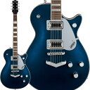 新品チョイキズ特価品！！GRETSCH Electromatic CollectionBroad'TronPUを搭載し、本物のJetギターの要素を備えた、全く新しいG5220 Electromatic Jet BT Single-Cut with V-Stoptailは、このPUによって、クラシックなJetらしい透明度を備えた、力強い音を実現します。チェンバード構造のマホガニーボディは、Electromatic Jet BTの心臓ともいえる重要な部分です。このメイプルトップのマホガニーボディは、リッチで存在感のある中音域を生み出し、より豊な低音域ときらびやかな高音域を強調します。メイプルトップ採用のチェンバード・マホガニーボディにマウントされた、全く新しいBlack Top Broad'Tron PUのペアは、ファットでアグレッシブなオーバードライブを生み出し、同時に最も原始的なクリーントーンにも適した、驚異的な音色のバランスを実現しています。多彩なコントロールを備えるElectromatic Jet BTには、完全な音色調整を可能にする重要な機能が搭載されています。2PU個別のボリュームコントロール、マスタートーン、トレブルブリード回路搭載のマスターボリュームを組み合わせることで、PUとトーンの設定を直感的かつ、より広範囲に調整できます。※画像はサンプルです。製品の特性上、杢目、色合いは一本一本異なります。イケベカテゴリ_ギター_エレキギター_GRETSCH_Electromatic_アウトレット JAN:0717669554439 登録日:2024/02/16 エレキギター グレッチ エレクトロマチック エレクトロマティック エレマチ