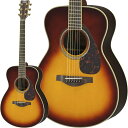 YAMAHA ACOUSTIC GUITAR L SERIES昔ながらの技工と構造を持つ「Lシリーズ」は、現代のギタリストの要求を満たし、且つ超えるギターを生み出すために、ヤマハのアコースティック楽器設計が長年培ってきた伝統をもとに制作されています。トラディショナルなスタイルと精巧な貝のインレイを特長とし、バランスのとれた音質、高い演奏性、幅広いダイナミックスレンジを実現しました。ステージ演奏では、高品質のピックアップが演奏の細部に至るニュアンスをとらえ、想像力を掻き立てます。A.R.E. (Acoustic Resonance Enhancement)A.R.E. [Acoustic Resonance Enhancement]とは、ヤマハが独自に研究・開発した木材改質技術です。ギターのボディ材にこの技術を施すことで、長年弾き込まれたような豊かな鳴りを実現します。薬品類を一切使わず、温度、湿度、気圧を高精度に制御することにより、製材後長期間を経た木材の経年変化と同様の変化を短期間で生みだすことによって音の伝達と振動効率を上げ、中低音成分の伸びの促進と高音成分の立ち上がりの増大や減衰の高速化を実現します。このため、バランスが良く耳障りな倍音成分の少ない、熟成された温かみのあるサウンドが得られます。◆ YAMAHA LS6 AREヤマハの様々な独自技術を搭載しました。イングルマンスプルース単板によるトップ材はA.R.E (Acoustic Resonance Enhancement)処理が施されています。さらに、改良されたブレイシングデザインによって、優れた音量バランスを保ちながら、より力強く、より大きな音を響かせます。また、現代のギタリストのニーズにマッチしたパッシブタイプのピックアップを搭載。このピックアップにより、ライブやレコーディングにおいても、アコースティックギターとしての外観はそのままに、ギターの鳴りを損なうことなく高い表現力を発揮します。・スモールボディ仕様・表板はイングルマンスプルース単板を採用・裏側板はローズウッドを採用・高い演奏性を実現する新ネック形状・5層構造ネック搭載・パッシブタイプピックアップ搭載※画像はサンプルです。製品の特性上、杢目、色合いは一本一本異なります。胴型: スモールボディタイプ胴厚: 100mm〜125mm表板: イングルマンスプルース単板(A.R.E.)裏板: ローズウッド側板: ローズウッド棹: マホガニー＋ローズウッド5プライ指板: ローズウッド下駒: ローズウッド弦長: 650mm指板幅（上駒部/胴接合部）: 44mm/55mm糸巻: ゴールドペグ(TM29G)塗装: ウレタン塗装・グロス仕上げピックアップ＆コントロール: パッシブタイプピックアップライトケース付属イケベカテゴリ_アコースティック／エレアコギター_エレクトリックアコースティックギター_YAMAHA_L SERIES_新品 JAN:4957812547703 登録日:2021/12/20 エレアコ ヤマハ やまは