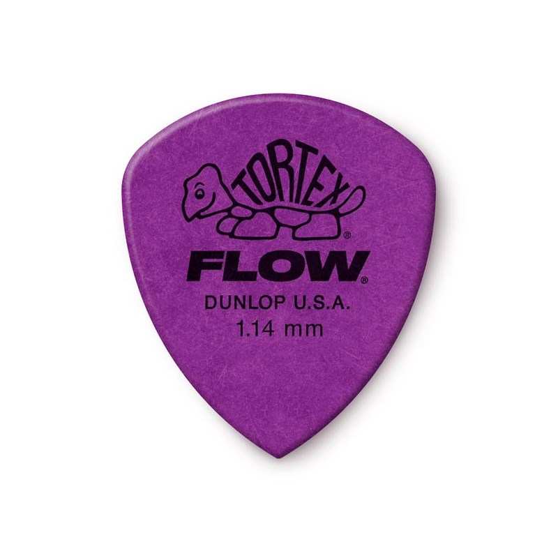 558 Tortex FLOW Standard Pick カメのマークでおなじみのこのピックは、世界中のミュージシャンに愛用されています。またバラエティーに富んだゲージをラインナップされています。一般的なティアドロップシェイプより先端に向かっていく角度が広いため、アタックの瞬間に力が先端に集中して明瞭なピッキングの表現を可能にします。また、丸みのない鋭い先端はピッキングの精度を追求するプレイヤーにもおすすめです。■ゲージ／カラー：　1.14mm／パープル＊御注文は10枚セット単位にて承ります。イケベカテゴリ_弦・アクセサリー・パーツ類_ピック_Dunlop (Jim Dunlop)_新品 JAN:0710137115712 登録日:2019/06/13 ピック ギターピック ダンロップ ジムダン ジムダンロップ