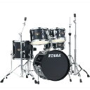 【New Imperialstar - affordable all in one Drum Set】[Imperialstar]「これからドラムを始める方に、使いやすく、耐久性に優れたドラムセットを提供すること」。そのために、これまで培ってきたドラム生産や開発のノウハウを詰め込み、かつエントリークラスのセットとしてお求めやすい価格を実現したのが、このImperialstar（インペリアルスター）ドラムセットです。IP58H6は、設置スペースの限られるような場所でもセッティング可能な、18 口径のバスドラムをベースとし、音程の高低さをより明瞭に付けられる10 と12 口径のタムタムに、14 口径のフロアタムという組み合わせです。スタンダードな22 口径のバスドラムと比較して、タムの高さをより低くしてセットアップ可能で、付属のスネアスタンドもロー・ポジションタイプを採用していますので、身長が高くないプレイヤーにも適しています。ドラム、シンバルをセットアップするためのハードウェア（スタンド）、ドラムペダル、そしてドラムスローンも含んでおり、お好きなブランド、グレードのシンバルと組み合わせてご使用頂けます。●All Poplar Shells (6ply / 8mm)強いアタックと暖かいサウンドを兼ね備えたトーンが魅力のポプラシェルを採用。シェルフィニッシュは木目調のカバリング「コーヒー・チーク・ラップ」を含む4色からお選び頂けます。●Bearing Edgeドラムにおいてベアリングエッジの形状はサウンドを左右する重要な要素の1つ。Imperialstarでは上位機種と同じエッジ形状を採用することで、音抜けの良い、クリアなサウンドを実現します。●Accu-Tune Bass Drum Hoops軽量でありながら抜群の耐久性を誇る、FRP（強化プラスティック）製のバスドラムフープ。安定したチューニングとバスドラムのサウンドを引き締める効果があります。フックレス構造で、ヘッドの交換もスピーディに行えます。●Spur Bracketsバスドラムを支えるスパー・ブラケットには、上級機種と同じ調整方式を採用した、ダイキャスト製ブラケットを装備。確実な固定力と耐久性を実現します。●Double Tom Holder (MTH600)タムタムの固定方式には、上級機種にも採用されているオムニボール方式を採用。無段階調整による微妙なセッティングポジションを実現すると共に、高い固定力も実現しています。●Drum Heads打面ヘッドには厚めのクリアヘッドを採用し、より高い耐久性を実現しました。また、バスドラムヘッドにはリングミュートを装備し、低音のフォーカスされたサウンドが得られます。●Imperialstar Hardwareドラムセット付属のスタンドは、ドラムスローンを除き3脚部がダブルレッグ仕様となっており、シンプルながらも高い安定性を実現しています。ハイハットスタンドにはツインペダル（セットには付属しません）のセッティングの際に便利なSwivel Foot機構を搭載。また、IP58H6（RC）モデルのスネアスタンドには、バスドラムのサイズに合わせてスネアをより低くセット出来るモデルを採用しています。●Drum Pedal & Throne付属のIRON COBRA 200シングルペダルは、フラットなデザインのフットボードと、安定した素直な踏み心地が特徴です。付属のデュアルサイドビーターは、通常はフェルト面を、メッシュヘッドに交換した際は樹脂面でヒットするように調整してください。付属のスローンは13 径のラウンドシートで、安定性に優れたダブルステー構造の3脚部を持つモデルです。＜IP58H6 セット内容＞バスドラム：18×14 w/タムホルダーマウントタムタム：10×7タムタム：12×8フロアタム：14×12スネア：14×5ダブルタムホルダー（MTH600）ドラムスローン（HT25）ドラムペダル（HP200P）ストレート・シンバルスタンドブーム・シンバルスタンドスネア・スタンド（ロー・ポジション）ハイハット・シンバルスタンド＜カラー＞ヘアライン・ブラック（HBK）※本モデルは、上記セット内容のみでの販売のみとなります。ドラム単品、ハードウェア単体（MTH600、HT25、HP200Pを除く）での販売は行いませんのでご了承ください。※画像はイメージです。一部シンバル付きセットの画像を含みます。イケベカテゴリ_ドラム_ドラムセット_TAMA_新品 JAN:4515276643838 登録日:2022/04/21 ドラムセット ドラムキット タマ