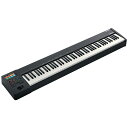 ★演奏しコントロールする喜びを実現88 鍵盤MIDI コントローラーのプロフェッショナル・モデルであるRoland A-88MKII はミュージシャンや音楽プロデューサーの制作環境に必要なツールを搭載し、最高峰の演奏性能を叶えます。ピアノ鍵盤として定評のあるPHA-4 スタンダード鍵盤に、USB-C によるコネクション、マルチカラーに自照するノブやパッド、さらには今後対応予定のMIDI2.0 など、高品質かつ最新の機能を搭載し、クラス最高峰のパフォーマンスを実現します。◎ピアノ鍵盤として定評のあるPHA-4 スタンダード鍵盤を搭載。高いプレイアビリティを実現◎過酷な現場でも安定したパフォーマンスを実現する耐久性/ 堅牢性の高い設計◎視認性の高いアサイナブルの自照式ノブとパッドを搭載。ペダル入力は3 系統装備◎レイヤー可能な3 つのゾーンに加えて、アルペジエーター、コード・メモリーを搭載◎奥行きをおさえた薄くスリムなデザインは、個人のスタジオ環境にもフィット◎専用のコントロール・アプリを用意。高度なカスタマイズと瞬時のリコールを実現◎USB-C 接続によるクラス・コンプライアントに対応。バスパワーによる駆動も可能◎MIDI 2.0 への対応を予定●楽器のように演奏を楽しめるコントローラーA-88MKII はプレイアビリティにこだわりました。筐体には剛性の高い木製構造を採用。また鍵盤には世界中のステージで活躍するプロのプレイヤーから高く評価されているPHA-4 スタンダード鍵盤を搭載し、確かな弾き心地と豊かな演奏フィーリングを実現しています。さらに、自身の演奏スタイルに合わせて感度や応答性をカスタマイズすることもできます。●豊かな演奏表現力A-88MKIIは3パートから構成されています。それぞれパートに任意に出力先を設定できますので、さまざまな楽器をレイヤーしたりスプリットして演奏することができます。それらのサウンドを、搭載されたベンド/モジュレーション・レバーや、マルチカラーに自照するノブとパッドから、自在にコントロールすることができます。外部入力にはサスティン・ペダル入力に加えて、2つのアサイナブル・ペダル入力も用意。楽器と同じクオリティの豊かな表現力を実現しています。●クリエイティブな演奏機能今日の音楽スタイルには多くの演奏機能が必要です。しかしながらソフト・シンセやモジュールには、必ずしもそういった機能が搭載されているとは限りません。A-88MKII は、レイヤーが可能な3 つのゾーンに加えて、高機能なアルペジエーターを搭載。さらに、パッドはノート・アサイン（最大4 ノート同時）をしたり、コマンドやイベントをトリガーしたりと、リアルタイムのパフォーマンスに活躍。多彩に表現することができます。●MIDI 2.0とUSB-CA-88MKIIは、最新のテクノロジーを搭載。この先も変わらない互換性と利便性を提供します。クラス・コンプライアント対応のUSB-Cによる接続は、MacOS、Windows、およびiOSとの互換性を備え、単一ケーブルにより、バス電源供給とシンプルな接続を実現します。またA-88MKII は、MIDI 2.0 に今後対応予定。高解像度コントロールと拡張機能がスタンダードになっても永くお使いいただける1 台です。*Lightningを使用してA-88MK2をiOSデバイスに接続する場合には、Apple社の Camera Connection Kitを使用し、A-88MKIIは ACアダプターからの電源供給が必要となります。●コントロールのカスタマイズと瞬時のリコールA-88MKII はmacOSおよびWindows用のコントロール・アプリを用意。各種アサインをスムーズに行うことができます。すべてのレイヤーやコントロール・マッピングを一目で確認できるだけでなく、パッドへコマンドを割り当てたり、視覚的に認識しやすいようにカスタムカラーを設定したりすることもできます。作成したカスタム・セットアップでソフト・シンセや外部ハードウェア音源をコントロールしたり、スナップショット機能でセットアップを瞬時に呼び出したり、切り替えたりすることができます。●制作環境にフィットするスリムサイズ今日の個人の制作環境においてスペースはとても貴重なものです。A-88MKIIは、ローランドの楽器としてのクオリティと演奏性能を維持しながら、できるだけ薄く、奥行きをおさえたスリムな設計になっています。平らなトップや四角い縁取りのデザインはスタジオ・デスクや制作ツールに統合しやすく、見た目にもすっきりとした印象を与えます。■主な仕様◎キーボード88鍵（PHA-4スタンダード鍵盤：エスケープメント付き、象牙調）◎コントローラーパッド×8（照明付き、アサイナブル）つまみ×8（照明付き、アサイナブル）ピッチ・ベンド／モジュレーション・レバーボタン×2（アサイナブル）PEDAL（DAMPER、FC1、FC2）◎接続端子PEDAL（DAMPER、FC1、FC2）端子：TRS標準タイプMIDI（IN、OUT）端子USB（COMPUTER）端子：USB Type-C（TM）DC IN端子◎インターフェースUSB2.0◎ゾーン3（Lower／Upper1／Upper2）◎ユーザー・メモリー8◎電源USB COMPUTER端子より取得ACアダプター◎消費電流260mA（USB）300mA（ACアダプター）◎付属品取扱説明書USB Type-C to USB Type-CケーブルUSB Type-C to USB Type-Aケーブル保証書ローランド ユーザー登録カード■外形寸法◎幅 (W)：1，429 mm◎奥行き (D)：274 mm◎高さ (H)：119 mm◎質量：16.3 kgイケベカテゴリ_DTM_MIDIコントローラー_Roland_新品 JAN:4957054516239 登録日:2020/01/07 MIDIコントローラー ローランド ろーらんど