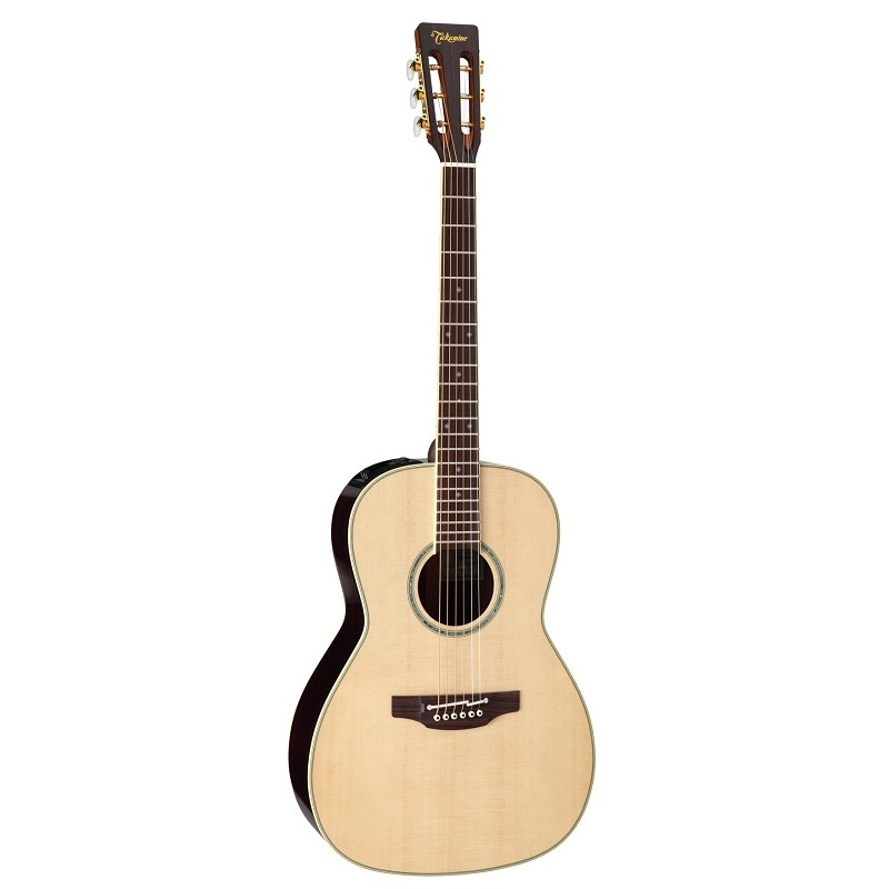 〜 Takamine エレアコ400シリーズ 〜630mmショートスケールから得られる抜群の操作性により、高い演奏技術を要求されるサポート・ギタリストやフィンガーピッカーにも愛用されています。また、全シリーズの中で最もコンパクトなボディシェイプは、お子様や女性の方にもオススメです。〜 プリアンプ CT-4BII (PTU) 〜フロントパネル上のTUNER POWERスイッチでON/OFF可能なクロマチック・チューナーを搭載。エレアコとしてプラグ・インしていない時でも手軽にチューニングが確認でき、電池の無駄な消耗を防ぐオート・オフ機能も装備。音質の補正はLOW、MID、HIGHの3バンドで調節が可能で、シンプルなコントロールシステムでありながら、プロユースに対応するサウンドクオリティーを実現します。[SPEC]・TOP：SOLID SPRUCE・BACK：SOLID ROSEWOOD・SIDES：ROSEWOOD・NECK：MAHOGANY・FINGER BOARD：ROSEWOOD・SCALE：630mm・NUT WIDTH：42mm・PRE-AMP：CT-4BII (PTU)・POSITION MARK：DIAMOND・COLOR：N (gloss)・WITH SEMIHARD CASE：SH-400※写真はサンプルです。材質の特性上、杢目・色合いは1本1本異なります。ご了承下さい。※こちらの商品はお取り寄せ商品につき、商品のお渡しまで1週間ほどお時間をいただく場合がございます。ご購入をお急ぎの方は、ご注文前に必ず納期をメール、もしくはお電話にてお問い合わせ下さい。当店から折り返し納期について返答させていただきます。また、メーカー長期在庫切れの場合、ご注文をキャンセルさせていただく場合がございます。あらかじめご了承下さい。イケベカテゴリ_アコースティック／エレアコギター_エレクトリックアコースティックギター_TAKAMINE_新品 JAN:4582270003029 登録日:2011/02/24 エレアコ タカミネ 高峰