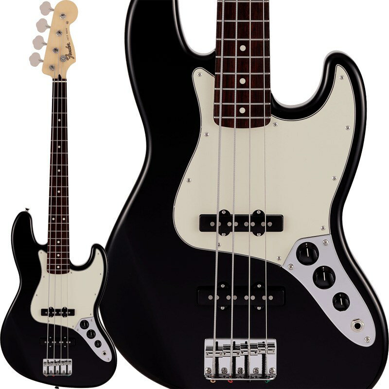 Made in Japan Junior Collection Jazz Bassは従来のFenderのルックスを纏いながら30インチスケール指板を採用した、これから楽器を始めるエントリープレイヤーや若年層への新しい選択肢の一つとなるベースです。30インチスケール指板がコードを押さえやすさと押弦時の指への負担を軽減し、約94%にスケールダウンしたコンパクトなボディと新しいボディキャビティ設計により軽量化を実現することで、より高い演奏性を提供します。搭載している新設計のJunior Collection Modified Single Coil Jazz Bassピックアップは、Jazz Bassならではの伸びやかでうねるようなトーンが得られます。ヴィンテージタイプのチューナーとヴィンテージスタイルの4サドルブリッジにより、チューニングの安定性を確保しています。※画像はサンプルです。製品の特性上、杢目・色合いは1本1本異なります。Series: Made in Japan Junior CollectionBody Material: BasswoodBody Finish: Gloss Polyester， Satin PolyesterNeck: Maple， Modern CNeck Finish: Satin UrethaneFingerboard: Rosewood， 9.5 (241 mm)Frets: 19， Narrow TallPosition Inlays: White DotNut (Material/Width): Bone， 1.5 (38.1 mm)Tuning Machines: Vintage-StyleScale Length: 30 (762 mm)Bridge: 4-Saddle Vintage-StylePickguard: 3-Ply Mint GreenPickups: Junior Collection Modified Single Coil Jazz Bass (Bridge)， (Middle)， Junior Collection Modified Single Coil Jazz Bass (Neck)Pickup Switching: NoneControls: Volume 1. (Middle Pickup)， Volume 2. (Bridge Pickup)， Master ToneControl Knobs: Black PlasticHardware Finish: Nickel/ChromeStrings: Nickel Plated Steel (.045-.105 Gauges)ソフトケース付属イケベカテゴリ_ベース_エレキベース_Fender Made in Japan_Others_新品 JAN:0717669547912 登録日:2022/03/12 エレキベース フェンダー ふぇんだー フェンダージャパン フェンジャパ フェンダーJ