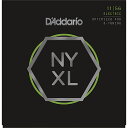 D’Addario NYXL SeriesD'Addarioから、新素材の新しいエレキギター弦、NY XLシリーズが発売。従来の製品よりも強度が30%アップ、ピッチの安定性、耐久性ともに大きく進化した次世代の弦です。素材となる高炭素合金(high-carbon steel alloy)の選定、伸線工程の見直し、耐食性スズめっきコーティングの改良が加えられました。透磁率が6%アップし、2-5kHz帯のアウトプット増、よりパンチの効いた、クランチ感のあるサウンドとなっています。D'Addario社のホームタウンであるニューヨークの名前を持つこの弦は、常に新しく、より優れた製品を世に出すべく、製品開発に力を入れてきたD'Addarioの歴史とプライド、実績の集大成です。■ゲージ ・NYXL1156 Medium Top / Extra-Heavy Bottom: 011/014/019/032/044/056イケベカテゴリ_弦・アクセサリー・パーツ類_エレキ弦_D’Addario_新品 JAN:0019954103491 登録日:2015/07/23 エレキギター弦 ギター弦 エレキ弦 ダダリオ