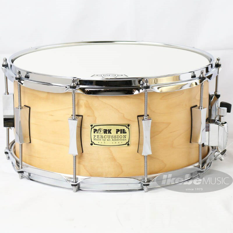 PORK PIE 8ply Maple Snare Drum 147 - Natural Satin ŹƬŸòʡ