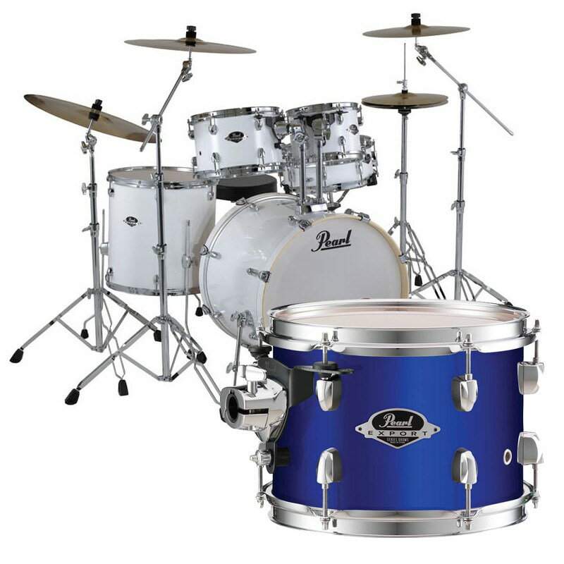 Pearl EXX725S/C-2CSNN #717 [EXPORT スタンダードサイズドラムセット (2クラッシュシンバル仕様) / High Voltage Blue]【シンバル＆ハードウェア＆スティック付属】