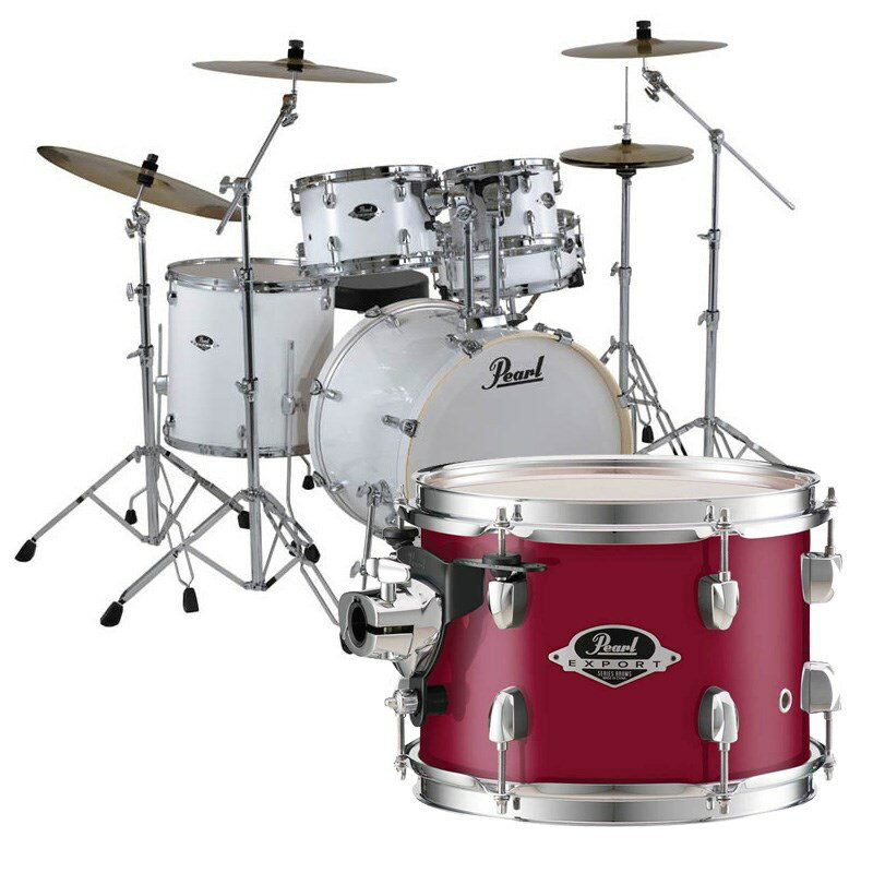 Pearl EXX725S/C-2CSNN #760 [EXPORT スタンダードサイズドラムセット (2クラッシュシンバル仕様) / Burgundy]【シンバル＆ハードウェア＆スティック付属】