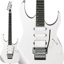 EMGピックアップ搭載の日本製 RG！！Made in Japanならではの品質、プレイアビリティで完成されるIbanezの上位モデル「Prestige」シリーズから、SSH配列のEMGピックアップを搭載したRGモデル「RG5440C」が登場致しました。ふくよかなミッド・ローを持つアフリカン・マホガニーのボディは、トップとバックでカラーを塗り分けや外周のホワイト・バインディングのなど、上位グレードらしく高級感を感じられるルックスに仕上がっております。5pcのメイプル材と硬質なウェンジ材とで構成した「Super Wizard HP」シェイプのネックは、Ibanezならではの極薄ネック・シェイプとなっており、よりテクニカルな演奏を可能とするとともに、指板に採用されるマカッサルエボニー材との組み合わせにより、硬質でアタック感のあるサウンドを生み出します。また、指板サイドには高性能蓄光素材を使用したLuminlayのサイド・ポジション・マークが使用されておりますので、暗転したステージでもしっかりとポジションを確認することが可能です。フレットには優れた耐久性を持つことで減りに強くメンテナンス製にも優れたステンレスフレットが採用され、長期的にフレット・コンディションが安定するとともに、ステンレスフレット特有の音の立ち上がりが早く、コード弾きでの分離の良さを持つサウンドも生み出します。このモデルの大きな特徴でもある搭載のEMGピックアップは、フロントとミドルには、「EMG SA」、ブリッジに「EMG 81」の組み合わせとなっております。レンジの広さ、ダイナミクス、低ノイズ、粒の揃ったアタック感などアクティブピックアップならではのサウンドを生み出します。トレモロ・ユニットには多くのアーティストからも愛用されるIbanezオリジナル・トレモロ、Lo-Pro Edgeトレモロ・ブリッジを使用。ロー・プロファイルを追求しユニットを極力低く、またファイン・チューナーを後方に配置し設計することで、演奏時に手が当たりチューニングが狂う可能性を抑えています。※画像はサンプルです。製品の特性上、杢目、色合は個体ごとに異なります。Neck Type: Super Wizard HP 5pc Maple/Wenge neckBody: African Mahogany bodyFretboard: Bound Macassar Ebony fretboard w/Off-set Mother of Pearl dot & Luminlay side dotsFret: Jumbo Stainless Steel frets w/Prestige fret edge treatmentBridge: Lo-Pro Edge tremolo bridgeNeck Pickup: EMG SA(S) neck pickupMiddle Pickup: EMG SA(S) middle pickupBridge Pickup: EMG 81(H) bridge pickupControls: 1 Volume， 1 Tone， 5-way lever switchMachine Head: Gotoh machine headsHardware Color: ChromeString gauge: .009/.011/.016/.024/.032/.042Neck DimensionsScale: 648mm/25.5Width at Nut: 43mmWidth at Last Fret: 58mmThickness at 1st: 17mmThickness at 12th: 19mmRadius: 430mmRハードケース付属◆Color:・PW (Pearl White)イケベカテゴリ_ギター_エレキギター_Ibanez_新品 JAN:4549763335098 登録日:2023/11/27 エレキギター アイバニーズ イバニーズ