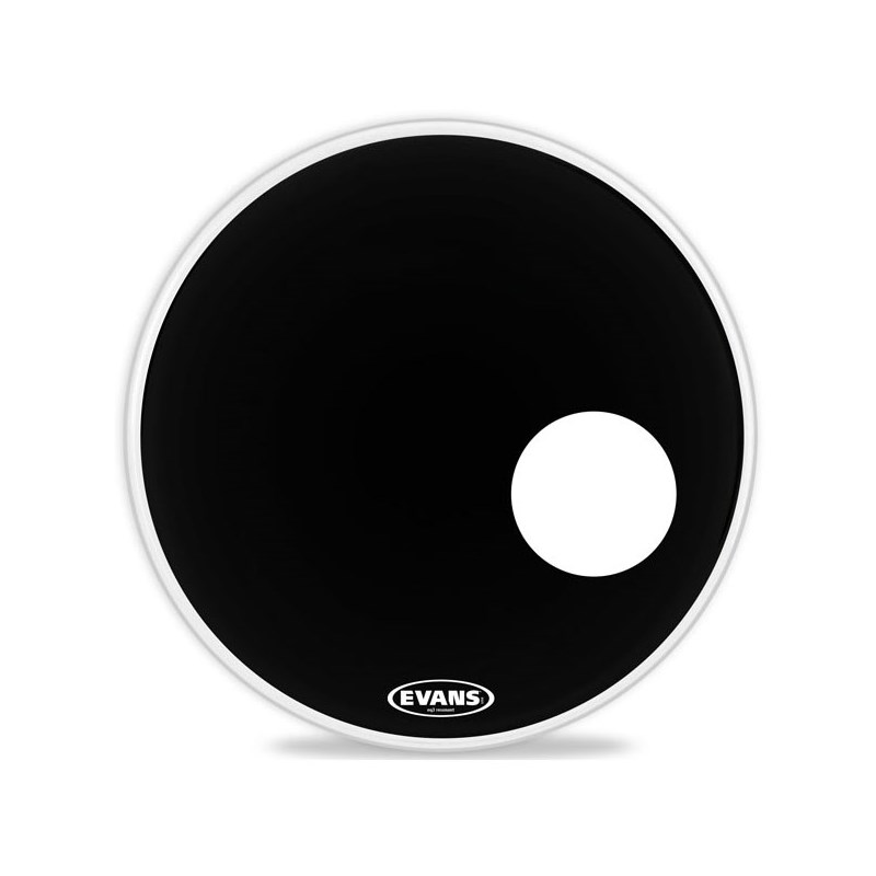 EVANS BD24RB [EQ3 Resonant Smooth Black 24 / Bass Drum]1ply  7.5mil + 10mil ring