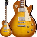 Epiphone Inspired by Gibson Custom Seriesギブソン カスタムショップとの緊密な連携により、エピフォン1959 Les Paul Standardは希少な1959年製モデルの忠実な再現に成功しました。マホガニー・ボディにフィギュアドメイプル・トップ（AAAグレードのフレイム・メイプル化粧板）の材構成を持ち、ロング・ネック・テノン仕様でジョイントされた'59ラウンデッド・ミディアムCプロファイル・ワンピースマホガニー・ネック、ギブソンスタイルのオープンブックR9ヘッドストックシェイプを採用しています。さらに、VOS（ヴィンテージ・オリジナル・シーン）フィニッシュ、Gibson Custombuckerハムバッキング・ピックアップ、Switchcraftセレクタースイッチと1/4出力ジャック、CTSポット、50年代風のワイヤリング、Malloryコンデンサー、オリジナル同様にベベル加工が施されていないピックガード、エピフォン・デラックスヴィンテージ・チューナー（キーストンボタン付き）等、充実した仕様を誇ります。外張りがブラウン色で内張りがピンク色のヴィンテージスタイルのハードケースが付属となります。※画像はサンプルです。製品の特性上、杢目、色合は個体ごとに異なります。BodyShape: Les PaulMaterial: MahoganyTop: Maple with AAA Flame Maple VeneerWeight Relief: N/ABinding: Single Ply， Top and FretboardNeckNeck: One Piece MahoganyProfile: 1959 Rounded Medium CNut width: 43mmFingerboard: LaurelScale length: 628.65mmNumber of frets: 22Nut: Graph TechInlay: Mother of Pearl TrapezoidHardwareBridge: ABR-1Tailpiece: Gibson Historic Reissue Stop BarTuners: Epiphone Deluxe with Keystone ButtonsPlating: NickelElectronicsNeck pickup: Gibson CustombuckerBridge pickup: Gibson CustombuckerControls: 2Volume， 2Tone; CTS Potentiometers， Mallory Capacitors， 50s WiringCaseCase: Hardshell with Brown Exterior PinkInterior and Inspired by Gibson Custom Graphicsイケベカテゴリ_ギター_エレキギター_Epiphone_レスポール_新品 JAN:4570156001757 登録日:2024/04/10 エレキギター エピフォン レスポール