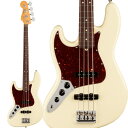 American Professional II Jazz Bass Left-Handは、60年以上に渡る革新、インスピレーション、進化を経て、現代のプレイヤーの要求に応えます。人気のSlim Cシェイプネックは、丁寧にエッジがロールオフされ、至高の演奏体験を約束するSuper-Naturalサテン仕上げが施されています。また新たに設計されたネックヒールを採用し、快適なフィーリングとハイポジションへの容易なアクセスを実現しました。新しいV-Mod II Jazz Bass Single-Coilピックアップは、これまで以上に繊細なトーンを奏で、Jazz Bassならではのパンチとクラリティを提供します。American Professional II Jazz Bass Left-Handの手に馴染む感覚とサウンドの多様性は、手に取り、耳にした瞬間、すぐにお分かりいただけることでしょう。プロの楽器の新たなスタンダードとなるような幅広い改良が、American Professional IIシリーズには詰め込まれています。※画像はサンプルです。Body Material : AlderBody Finish : Gloss UrethaneNeck : Maple， Slim CNeck Finish : Super-Natural Satin Urethane Finish on Back of Neck with Gloss Urethane Headstock FaceFingerboard : Rosewood - 9.5 (241 mm) RadiusFret : 20Nut (Material/ Width ) : Bone， 1.5 (38.1 mm)Tuning Machines : Fender Lightweight Vintage-Style Keys with Tapered ShaftsScale Length : 34 (864 mm)Bridge : 4-Saddle HiMass Vintage (String-Through-Body or Top-load)Pickguard : 4-Ply Tortoiseshell (Olympic White， 3-Color Sunburst)， 3-Ply Black (Dark Night)Pickups : V-Mod II Single-Coil -Jazz Bass (Bridge， Middle)Controls : Volume 1. (Middle Pickup)， Volume 2. (Bridge Pickup)， Master ToneControl Knob : Black Plastic -Jazz BassHardware Finish : Nickel/ChromeStrings : Fender USA 7250M Nickel Plated Steel (.045-.105 Gauges) ハードケース付属イケベカテゴリ_ベース_エレキベース_Fender USA_American Professional II_新品 JAN:0885978598519 登録日:2020/10/13 エレキベース フェンダー ふぇんだー フェンダーUSA FenderUSA アメプロ アメリカンプロフェッショナル アメプロ2 アメリカンプロフェッショナル2