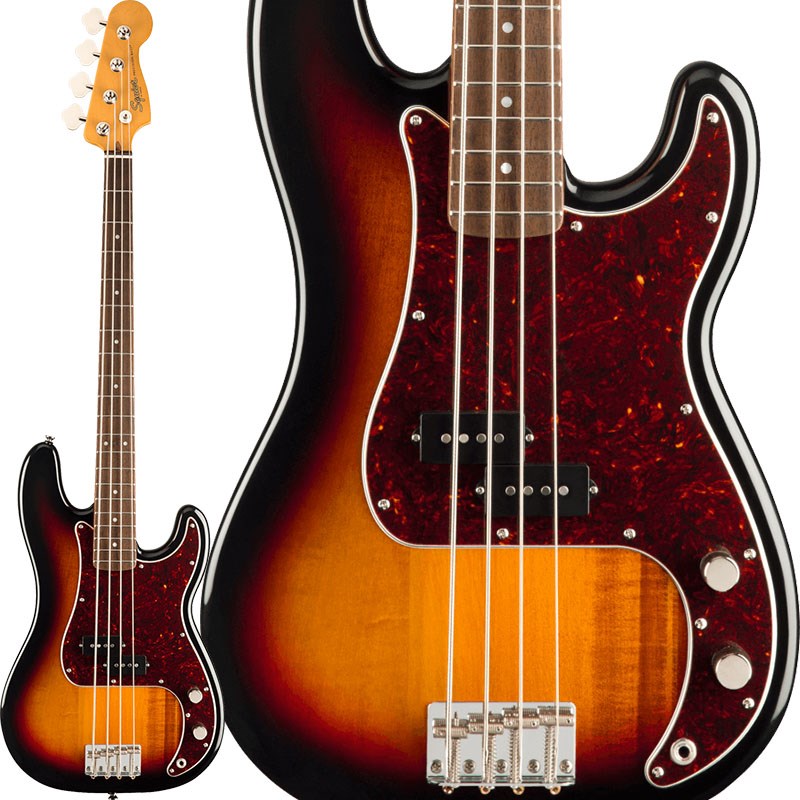 あす楽 Squier by Fender Classic Vibe '60s Precision Bass Laurel Fingerboard (3-Color Sunburst)