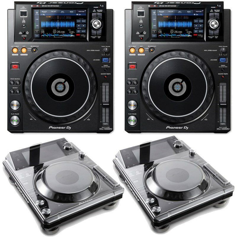 あす楽 Pioneer DJ XDJ-1000MK2 ツインSET 【DECKSAVER製　本体保護カバー付属】