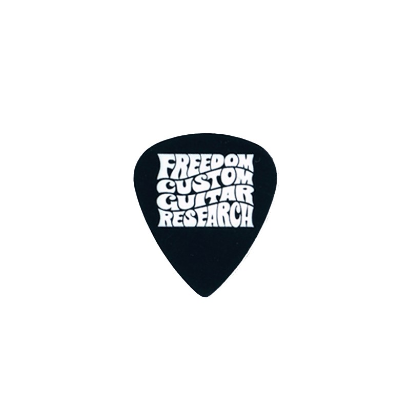 Freedom Custom Guitar Research ロゴ入りピック SP-PK-03 (ティアドロップ/0.75mm/BLACK)