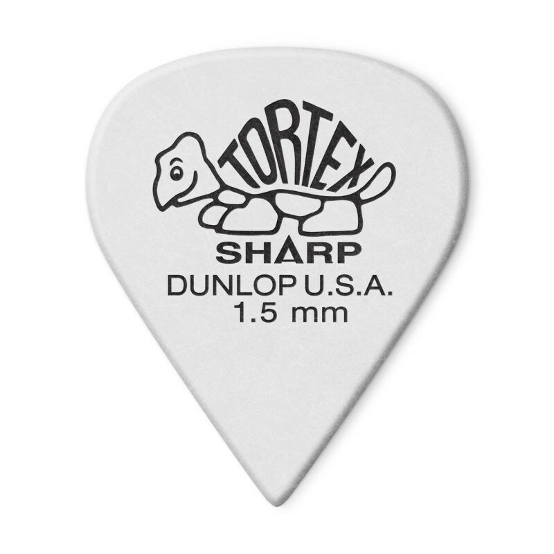 Dunlop (Jim Dunlop) 412R Tortex Shape Picks×10枚セット (1.50mm/ホワイト)