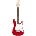 Small Strat， Big SoundSquier Mini StratocasterはフェンダーStratocasterのクラシカルなスタイリングとトーンをコンパクトサイズにした楽器を求めているプレイヤーにとって最適なチョイスです。薄く軽量なボディとCシェイプネックのコンビネーションは快適な演奏性を実現し、5ウェイスイッチングが可能な3基のSquierシングルコイルピックアップは多彩なサウンドメイキングが可能です。ハードテイルブリッジは安定したチューニングを提供します。【特長】・100% フェンダー社によるデザイン・薄く軽量のボディ設計・シングルコイルピックアップを3基搭載・シールドダイキャストチューナーを装備・ハードテイルブリッジ※画像はサンプルとなります。BodyBody Material：PoplarBody Shape：StratocasterBody Finish：Gloss PolyurethaneNeckNeck Material：MapleNeck Finish：Satin UrethaneNeck Shape：C ShapeScale Length：22.75 (578 mm)Fingerboard Material：Indian LaurelFingerboard Radius：9.5 (241 mm)Number of Frets：20Fret Size：Narrow TallNut Material：Synthetic BoneNut Width：1.6 (40.6 mm)Position Inlays：Pearloid DotTruss Rod：StandardElectronicsBridge Pickup：Standard Single-Coil StratMiddle Pickup：Standard Single-Coil StratNeck Pickup：Standard Single-Coil StratControls：Volume， ToneSwitching：5-Position Blade: Position 1. Bridge Pickup， Position 2. Bridge and Middle Pickup， Position 3. Middle Pickup， Position 4. Middle and Neck Pickup， Position 5. Neck PickupConfiguration：SSSHardwareBridge：6-Saddle HardtailHardware Finish：ChromeTuning Machines：Standard Die-CastPickguard：1-Ply WhiteControl Knobs：White PlasticSwitch Tip：WhiteNeck Plate：4-Bolt SquierStrings：Fender USA 250L Nickel Plated Steel (.009-.042 Gauges)イケベカテゴリ_ギター_エレキギター_Squier by Fender_Stratocaster_新品 JAN:0885978378357 登録日:2021/05/24 エレキギター スクワイヤー スクワイアー フェンダー ストラト ストラトキャスター