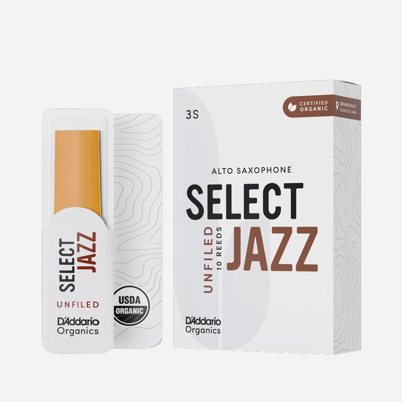 D'Addario Woodwinds (RICO) アルトサックス用リード リコ(RICO) ジャズセレクト(Jazz Select)アンファイルドカット 硬さ:3S（ソフト）