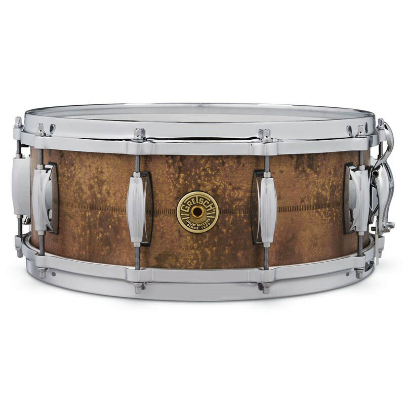 GRETSCH Keith Carlock Signature Snare Drum - 2mm Antique Aged Brass 145.5 [GAS5514-KC]