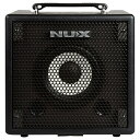 NUXから多機能コンパクトベースアンプが登場！練習からレコーディングまで多様な使い方ができる多機能コンパクトベースアンプ。エフェクト、アンプモデリング、IRキャビネット、ルーパーなど多彩な機能を内蔵しています。Bluetooth接続にも対応し音源の再生やアプリを使用してのコントロールも可能。USBケーブルでPCに接続すればオーディオインターフェイスとしての使用にも対応し、専用ソフト (フリーソフト) を使用してPC上で簡単にパッチの設定やIRデータのロードも可能です。- 6.5 スピーカー搭載の50Wコンパクトベースアンプ。- スマホアプリやPCソフトを使用して Gate， EFX， Amp Model， IR， Modulation， Reverb を設定。多彩なサウンドメイクが可能です。- リズムパターン＆ループ (60秒、フレーズループ) 内蔵。付属のフットスイッチでスタート / ストップのコントロールもできます。- ヘッドフォン端子、外部入力端子に加えてBluetooth接続も可能。音源に合わせての練習に最適。- DIアウト搭載。IRキャビネットの ON/OFF を選択する事もできます。- USBケーブルでPCに接続し、オーディオインターフェイスとしての使用にも対応。ファームウェアのアップデートや、専用ソフトを使用してPC上で簡単にパッチの設定やIRデータのロードも可能。■ Input Impedance: INPUT 1M ohms / AUX-IN 100K ohms■ Rated Power: 50W■ Speaker: 6.5， 4ohm， 60W， FRFR Loud Speaker■ Frequency Response Range: 40Hz ~ 16kHz■ Power Supply: DC28V， 4A (Center Negative)■ Dimensions: 326(H) x 300(W) x 225(D) mm■ Weight: 7.2 kg (without adaptor)付属品: ACアダプター、ACアダプター用電源コード、NMP-2フットスイッチ、フットスイッチ接続用ステレオケーブルイケベカテゴリ_アンプ_ベースアンプ_NUX_新品 JAN:6936257208118 登録日:2022/02/06 ベースアンプ