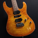 大人気Modernシリーズに新色「Teadrop Trans Amber Burst」がラインナップ！エレキギターのみに留まらずアンプやリプレイスPU等においてもトッププロからの絶大な信頼を集め、ハイエンドブランドとしての名声を欲しいがままにしている「Suhr Guitars」。プロアマ問わずワールドワイド な人気を誇り、スタジオワーク等の多いトップアーティストからも絶大な支持を受け続けております。MODERN シリーズは細部にその哲学を踏襲した 24 フレット Modern スタイルギターとして誕生しました。滑らかな長円形ネックグリップ、バランスの良いアシンメトリーボディ、そしてプレイアビリティと快適性において他の追従を許さない革新的なネックヒール。定番のフレイムメイプルトップ / バスウッドバックボディのコンビネーションに加え、気温や湿度の変化に対する強い耐性、そして特有の鳴りも持ち合わせるローステッドメイプルネックを新たに採用。ローステッドメイプルの軽快な響きにバスウッドの特徴的なスムースさと中音域が加わり、完璧なトーンバランスを生み出します。ボディトップに使用される魅惑的なフレイムメイプルは、豊富なトランスカラーラインナップで彩られることにより一層その美しさを際立たせます。ヘッドストックは精悍なグロスブラックフィニッシュ、指板はローステッドメイプルとパーフェローの二種類をラインナップ。MODERN PLUS をはじめとする Suhr ギターには、Thin Skin（極薄）ポリ塗装が施されています。塗装の塗膜厚を可能な限り薄くすることで、鳴りとサステインに優れたギターが完成します。ピックアップレイアウトは、HH と HSH の 2 タイプ、そして追加されたプッシュ / プルスイッチによるハムバッカーピックアップのコイルタップが可能になり、更なるサウンドバリエーションを拡げました。（※HH仕様はブリッジピックアップのみコイルタップされます。）#72545 約3.40kgギグケース付属Body Shape： ModernBody Back： Basswood、2-PieceBody Top： Flame Maple、2-Piece、3/16″Neck： Roasted MapleFingerboard： Roasted Maple or Pau FerroNeck Shape： Modern Elliptical .800″-.850″Radius： 10″-14″ Standard RollFrets： 24、Stainless Steel、JumboNut： 1.650″、Tusq、WhiteBridge Pickup： SSH Plus、Bridge、BlackMiddle Pickup： V60LP、Middle、BlackNeck Pickup： SSV、Neck、BlackControl： Volume、ToneTuner： Suhr Locking、ChromeBridge： Gotoh 510 2 Post、Solid Saddles、Steel Block、Chromeイケベカテゴリ_ギター_エレキギター_Suhr Guitars_MODERN_新品 JAN:4571220087608 登録日:2023/07/19 エレキギター サー Shur