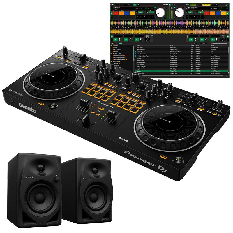  Pioneer DJ DDJ-REV1 + DM-40D ԡå ̵Serato DJ Liteб