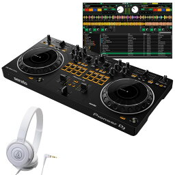 あす楽 Pioneer DJ DDJ-REV1 + ATH-S100WH ヘッドホンセット 【無償ダウンロード版Serato DJ Lite対応】