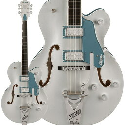 GRETSCH G6118T-140 LTD 140th Anniversary with String-Thru Bigsby (Two-Tone Pure Platinum/Stone Platinum/Ebony)