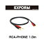 EXFORM STUDIO TWIN CABLE 2RP-1M-BLK (RCA-PHONE 1ڥ) 1.0m