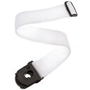 PLANET WAVES PWSPL208 Polypropylene Guitar Strap PLANET LOCK (White)