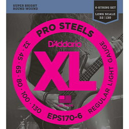 D’Addario ProSteels Round Wound EPS170-6