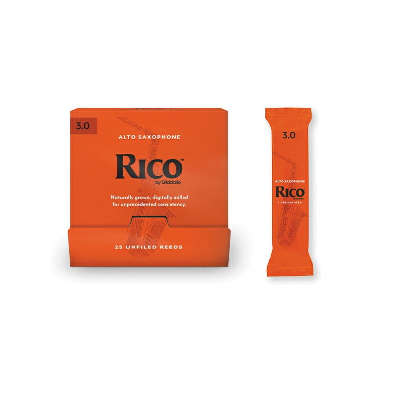 D'Addario Woodwinds (RICO) 【訳アリ大特価！】ダダリオ・ウッドウインズ アルトサックス用リード リコ(RICO) 個別包装25枚入り 硬さ:3.0