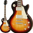 Epiphone Inspired By Gibson CollectionEpiphone（エピフォン）は、2020年製品ラインナップを大幅リニューアル！エピフォン・インスパイアードバイ・ギブソンは2つのカテゴリーで展開されます（オリジナル/モダンコレクション）。コチラのエピフォン・オリジナル・コレクションは、誕生以来エピフォンのアイコンとしてプレイヤーやミュージックシーンを支えてきたクラシックなアコースティックとエレクトリックの新しいギター・ラインナップです。カラマズーヘッド・ストックと呼ばれる新しいヘッドシェイプを採用。クラシックなルックスながらも、長年エピフォンブランドで培ったエレクトロニックスやその他技術などを採用しています。Les Paul Standard 60sは、1960年代のレスポール・サウンドを再現。メイプルトップ/マホガニーボディ、CTSエレクトロニクスを搭載したProBuckerハムバッカーを搭載しています。※製品の特性上、杢目・色合いは1本1本異なります。BodyBody Shape: Les PaulBody Material: MahoganyTop: AA Flame MapleBinding: CreamNeckMaterial: MahoganyProfile: Slim Taper 60s CScale Length: 24.75 / 628.65mmFingerboard Material: Indian LaurelFingerboard Radius: 12Number Of Frets: 22Frets: Medium JumboNut Material: Graph TechNut Width: 1.69 / 43mmInlays: Pearloid TrapezoidJoint: Glued inHardwareFinish: NickelTuner Plating: NickelBridge: LockTone ABR Tune-o-maticTailpiece: StopbarTuning Machines: Grover Rotomatic 18:1 or Wilkinson Rotomatic 19:1Pickguard: creamTrussRod: AdjustableTruss Rod Cover: Bell Shaped; 2-layer (Black/White); 60s era EControl Knobs: Gold insert knobs with nickel plated dial pointersStrap Buttons: 2Pickup Covers: NickelElectronicsNeck Pickup: ProBucker-2Bridge Pickup: ProBucker-3Controls: 2- Volume， 2- Tone CTS electronicsPickup Selector: 3-way Epiphone toggleOutput Jack: 1/4ソフトケース付きイケベカテゴリ_ギター_エレキギター_Epiphone_レスポール_新品 JAN:4580568413192 登録日:2020/03/20 エレキギター エピフォン レスポール