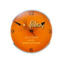 Gibson Vintage Lighted Wall Clock， Kalamazoo Orange GA-CLK1