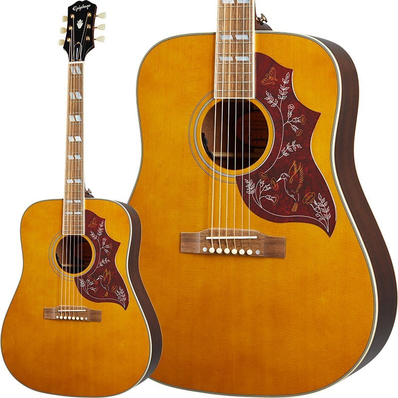 Epiphone Masterbilt Inspired by Gibson Hummingbird (Aged Antique Natural Gloss) 【数量限定エピフォン アクセサリーパックプレゼント】