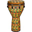 [Jumbo Djembe]シンセティックボディ、シンセティックヘッドを採用した大型ジャンベ。ステージ等の温度や湿度の変化が起こりやすい場所でも、ズレが生じにくく、かつすばやいチューニングが可能です。また、力強く深いローエンドとシャープなスラップ音を実現します。ドラムキー式のチューニングシステムを採用した強固なハードウェアで、安定したサウンドとレンジを提供する、プロユース・ジャンベです。ヘッドまでデザインの施された「Designer Head」モデルと、ナチュラルシンセティックヘッドのモデルをラインナップ。サイズ（口径×高さ）：14×26 inchマテリアル：Syntheticカラー：Simbraヘッド：Synthetic Designer Headイケベカテゴリ_パーカッション_ジャンベ_MEINL_新品 JAN:0842960147179 登録日:2022/04/28 ジャンベ ジェンベ パーカッション マイネル