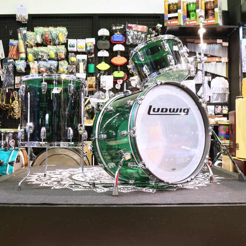 Ludwig Vistalite Limited Edition FAB Outfit 3pc Drum Kit - Green [L94233LX49WC] [2022ǯꥫ顼]ں߸˽ʬò