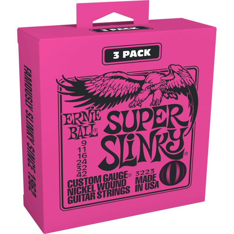 あす楽 ERNIE BALL Super Slinky Nickel Wound Electric Guitar Strings 3 Pack 3223