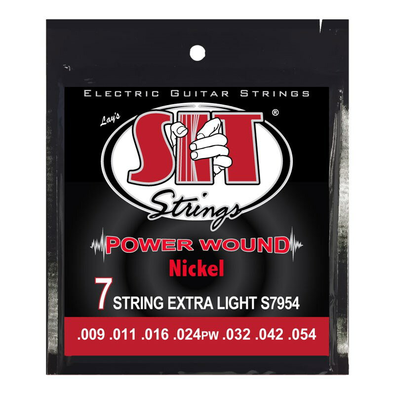 SIT POWER WOUND Electric Guitar Strings 7-string Light S7954