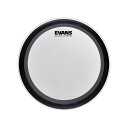 BD20EMADUV [UV EMAD Coated 20]【1ply 10mil + EMAD】＜UV1 Drum Heads〜UV1 は長い年月の研究と実験、開発の成果です！＞多様性と耐久性を飛躍的に高めることを目的としてデザインされ、最新の技術や思想を盛り込んだ、UV1ドラムヘッドは、エバンス独自のUV 硬化コーティング技術と新フィルム、そして、LEVEL360 Technologyの融合によって誕生。UV コーティングは、現存する他の一般的なコーティングとは一線を画し、圧倒的な耐久性を誇るため、コーティングの剥がれ、欠け、摩耗などに悩まされているドラマーへにおススメ。音色としてはEVANS G1 とほぼ同系ですが、これまでのコーティングよりも、薄く均一でオープンな響きが特徴。特に、ブラシ・プレイにおいてのレスポンスが極めて高く繊細さが増しています。また、コーティングはヘッド全面ではなく、ベアリングエッジやフープに掛かるカラー（外周）部分を除いた、打面のフラットな部分のみに施されているのもポイントで、ヘッドのバイブレーションを妨げず、響くよう配慮されています。新フィルムは温かいトーンキャラクターで、へこみ、伸びに抵抗力のあるものを採用しており、UV コーティング、そして、LEVEL360 Technology との融合で作り上げられたこのUV1 は、現存する10mil厚ヘッドの中で最も多様性と耐久性を持ったドラムヘッドです。＜EMAD＞ヘッドの外周に、外側からウレタン製ミュートを挟み込む構造のバスドラムヘッド。2種類の異なる幅のウレタンミュートから好みのミュート量をチョイス可能で、イスに座ったままでミュートの取り外しが簡単にできる設計。よりフォーカスされた太いサウンドが得られます。フィニッシュ：UV 硬化コーティングサイズ：20インチ・バスドラム用厚さ：10mil + EMAD※画像はイメージです。ヘッド以外のバスドラム本体やドラムペダル等は、付属致しませんイケベカテゴリ_ドラム_ドラムヘッド_EVANS_バスドラム用／Batter_新品 JAN:0019954265854 登録日:2018/03/07 ドラムヘッド バスドラム用 キック用 エヴァンス エバンス