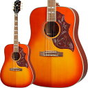 Epiphone Masterbilt Acoustic Guitar国内外を問わず、アコースティックブランドとして確かな完成度と知名度を誇るエピフォン・マスタービルト・シリーズから、スクウェアショルダーの大定番Hummingbirdが登場しました。 オール単板ボディーに特徴的なハチドリのピックガードというギブソン伝統のスタイルを、お手頃な価格でお求め頂けるコストパフォーマンスの高さも魅力です。しかもコチラはFishman社製Sonitoneピックアップシステム搭載エレアコ仕様となっておりますので、ライブに宅録にと幅広く活躍出来る1本です！※製品の特性上、木目・色合いは1本1本異なります。Body Shape : Square Shouldered DreadnoughtTop : Solid Sitka SpruceBack : Solid MahoganySide : Solid MahoganyBracing : Quarter Sawn SpruceBindingIvory and Black 6-ply (top) and 4-ply (back)Finish : Aged GlossNeck Material : MahoganyProfile : Rounded CScale Length : 24.724Fingerboard Material : Indian Laurel， Antique Ivory bindingFingerboard Radius : 12.01Number Of Frets : 20Frets : Medium JumboNut Material : BoneNut Width : 1.693Inlays : Mother of Pearl Split ParallelogramJoint : Glued in， Tapered Dovetail Set NeckHardware Finish : GoldTuner Plating : GoldBridge : Reverse Belly - Indian LaurelSaddle Material : BoneTuning Machines : Epiphone Deluxe with press in gold bushingsPickguard : Hummingbird Tortoise Shell with Graphics : Epoxy StyleTrussRod : Dual ActionTruss Rod Cover : 2-Ply， HUMMINGBIRD in whiteBridge Pins : IvoryStrap Buttons : 2 - bottom and side of heelElectronics Preamp : Fishman Sonitoneソフトケース付きイケベカテゴリ_アコースティック／エレアコギター_エレクトリックアコースティックギター_Epiphone_新品 JAN:4580568418067 登録日:2021/02/27 エレアコ エピフォン