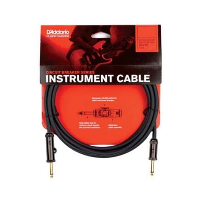 ■商品紹介Circuit Breaker Cable は、ポップ音やスクイール音等のノイズから楽器を守るために開発されたケーブルです。ギターにプラグがささった状態でミュートボタンを押したままにすると、ステージ上でのクリックノイズやハウリングをシャットアウトすることができます。ミュートボタンを押したまま、ギターからケーブルを抜き、別のギターへケーブルを差し替えた後、ミュートボタンを離すと再び信号が伝達されるようになります。【特徴】・モメンタリースイッチ搭載により、アンプへの信号をスイッチを押している間、Offにすることが可能。・抜き差しの際に発生する不快なノイズをカット。・ソルダーレス・ケーブルを採用・金メッキプラグを採用検索キーワード：イケベカテゴリ_楽器アクセサリ_シールドコード_シールドコード_D’Addario_シールド_新品 SW_D’Addario_新品 JAN:0019954940713 登録日:2026/07/27 ダダリオ シールド ケーブル